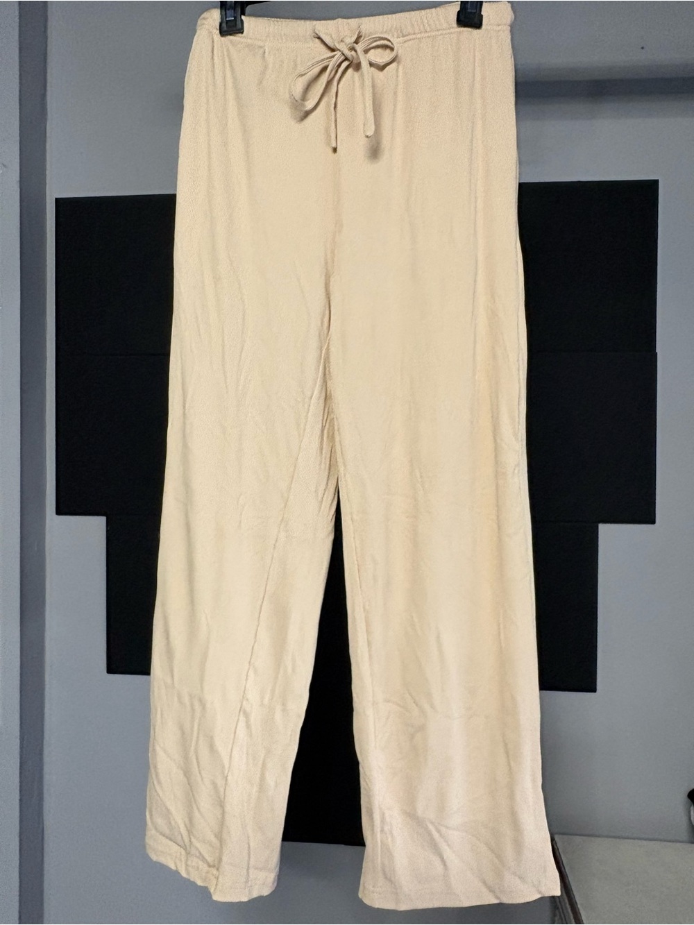 Women's Drawstring Lounge Pants in Cream